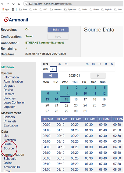 Data Logger Meteo-42: 1-second data